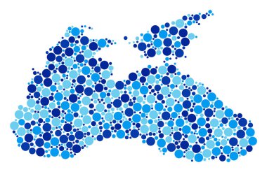 Mavi nokta Karadeniz harita kompozisyon