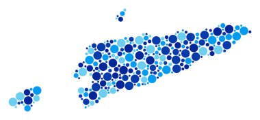 Mavi nokta Doğu Timour harita kompozisyon