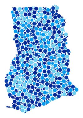 Mavi nokta Gana harita kompozisyon