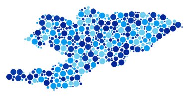 Mavi nokta Kırgızistan harita Mozaik