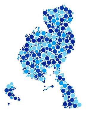 Mavi: Veraguas il harita kolaj noktalı