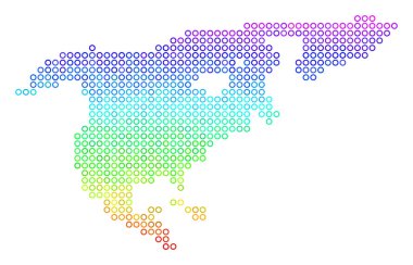 Parlak Kuzey Amerika Haritası