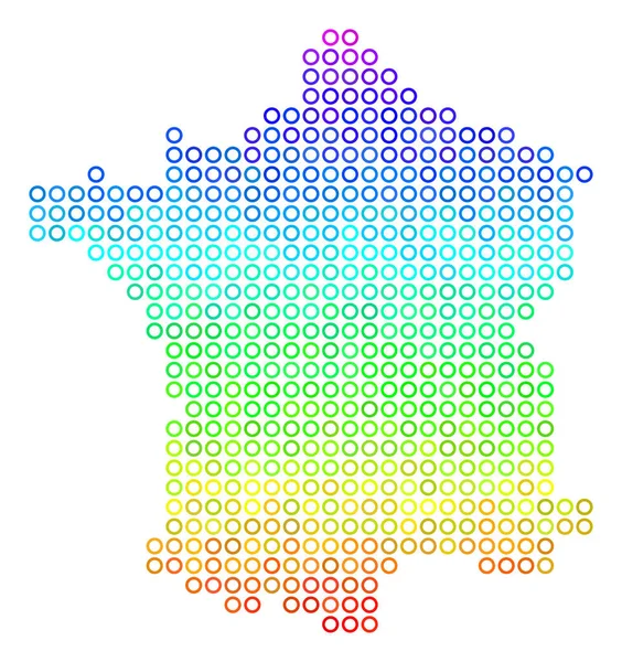 Mapa coloreado de Francia — Vector de stock