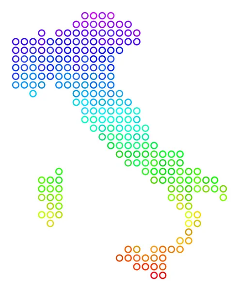 Spektrum Włochy Mapa — Wektor stockowy