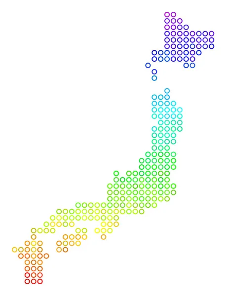 Färgade Japan karta — Stock vektor