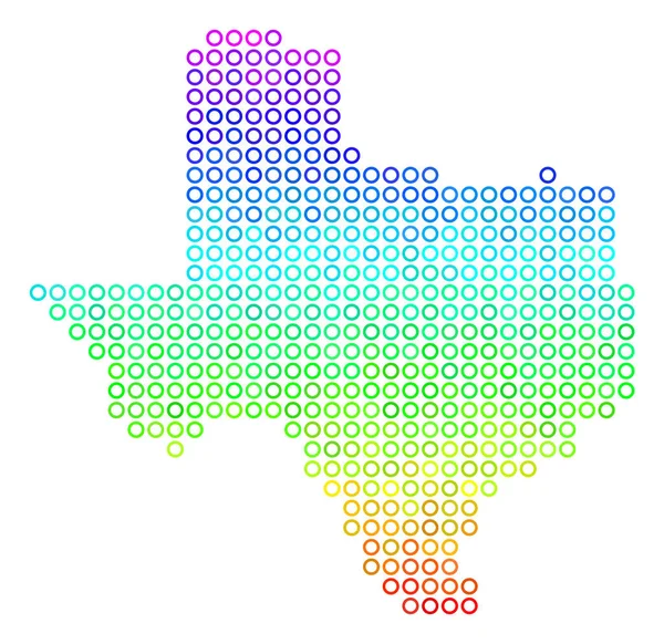 Mapa do Espectro do Texas — Vetor de Stock