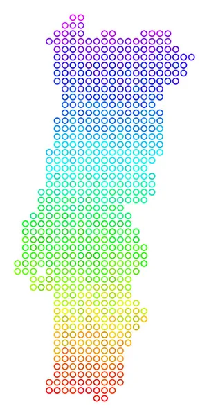 Mapa espectral de Portugal —  Vetores de Stock