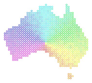 Renkli Avustralya harita