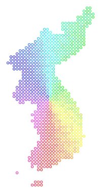 Spektral Kuzey ve Güney Kore Haritası