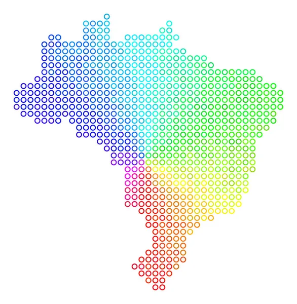 Mapa brillante de Brasil — Vector de stock