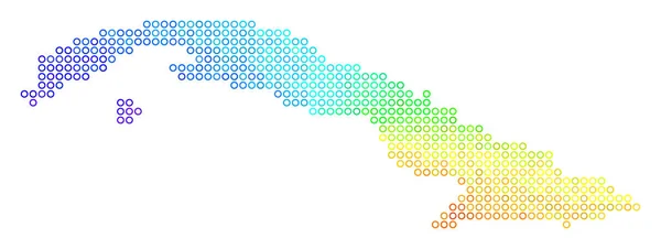 Mapa de Spectrum Cuba — Vector de stock