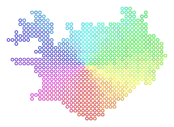 Mapa de Islandia coloreado — Archivo Imágenes Vectoriales