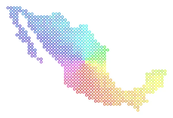 Спектральная карта Мексики — стоковый вектор
