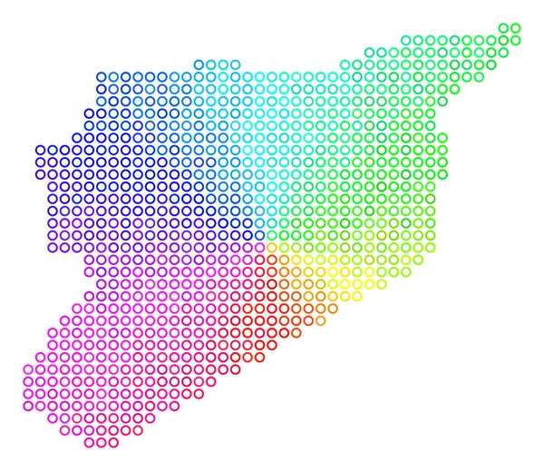 Carte géographique de la Syrie — Image vectorielle