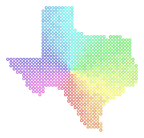 Mapa do Espectro do Texas — Vetor de Stock