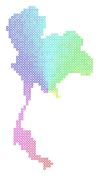 Carte de Thaïlande lumineuse — Image vectorielle