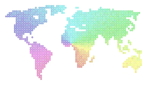 Ljusa världskarta — Stock vektor