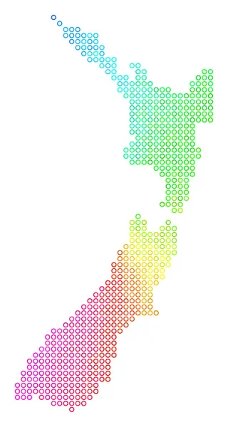 Färgade nya Zeeland karta — Stock vektor
