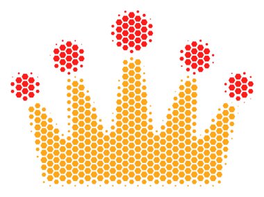 Altıgen yarı ton Crown simgesi