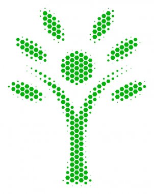 Altıgen yarı ton Eco adam simgesi