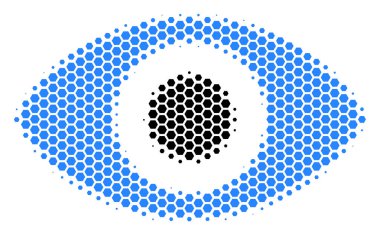 Altıgen noktalı resim göz simgesini