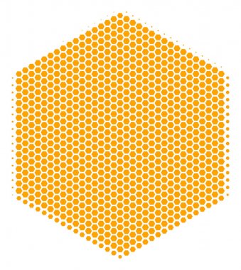 Altıgen noktalı resim dolu altıgen simgesi