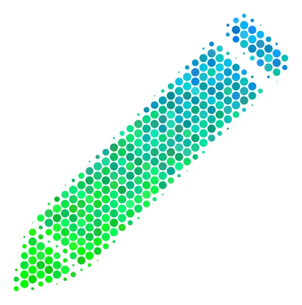 Ράστερ επεξεργασία μπλε-πράσινο εικονίδιο μολυβιού — Διανυσματικό Αρχείο