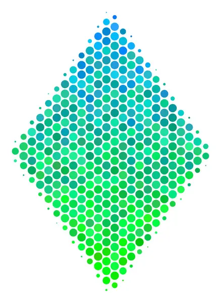 Μεσοτονικό γεμάτο ρόμβος μπλε-πράσινο εικονίδιο — Διανυσματικό Αρχείο
