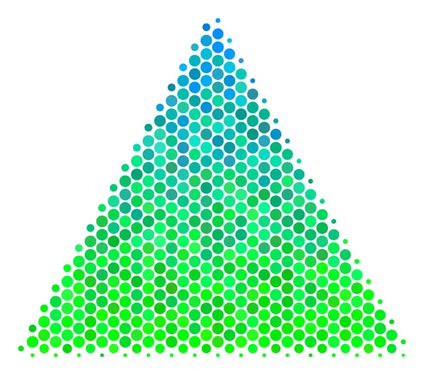 Αποχρώσεις του γκρι-μπλε-πράσινο γεμάτο εικονίδιο τριγώνου — Διανυσματικό Αρχείο