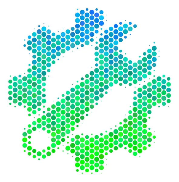 Αποχρώσεις του γκρι μπλε-πράσινη υπηρεσία εργαλεία εικονίδιο — Διανυσματικό Αρχείο