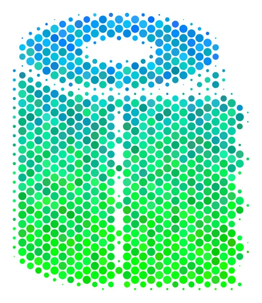 Μεσοτονικό εικονίδιο ρολό χαρτί τουαλέτας μπλε-πράσινο — Διανυσματικό Αρχείο