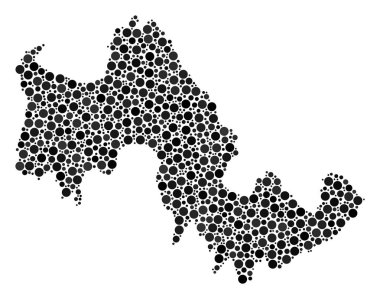 Tilos Yunan Adası harita mozaik çevrelerin