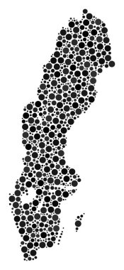 İsveç harita kompozisyon küre