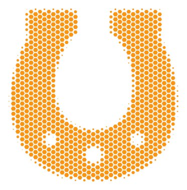 Altıgen yarı ton at nalı simgesi