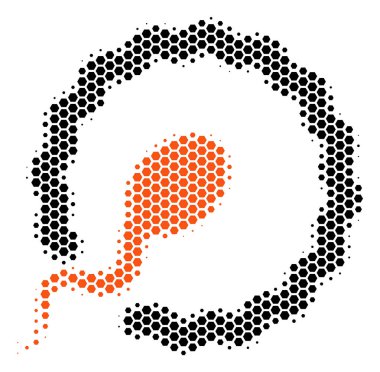 Altıgen yarı ton tohumlama simgesi