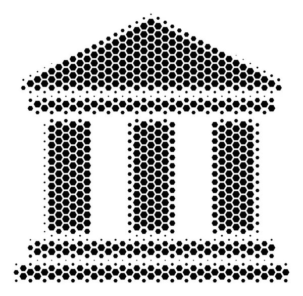 Šestiúhelník polotónů knihovna navržená studiem architektky ikona — Stockový vektor