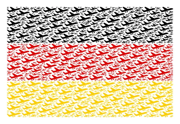 Bandeira alemã Colagem de itens de avião — Fotografia de Stock