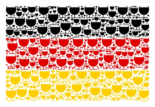 Duitsland vlag Collage van Alcohol Glass Icons — Stockfoto