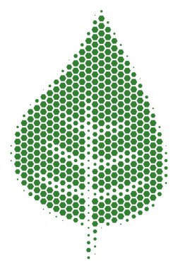 Altıgen yarı ton bitki yaprak simgesi