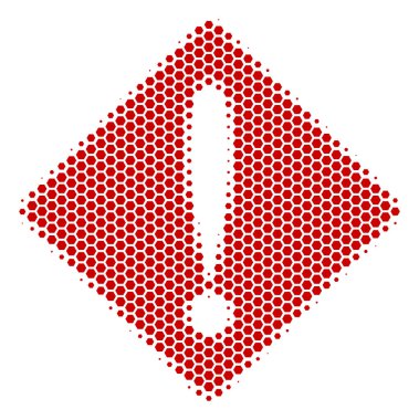 Altıgen yarı ton sorun simgesi