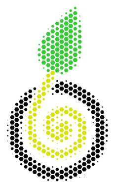 Altıgen yarı ton tohum Filiz simgesi