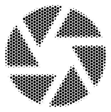 Altıgen noktalı resim çekim simgesi