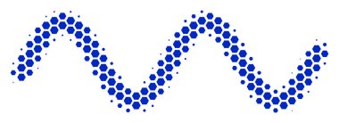 Altıgen noktalı resim Sinusoid dalga simgesi