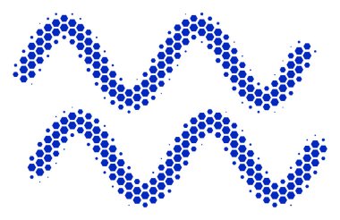 Altıgen noktalı resim Sinusoid dalgalar simgesi