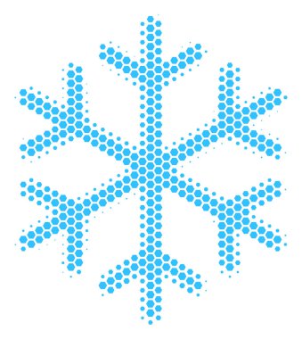 Altıgen yarı ton kar tanesi simgesi