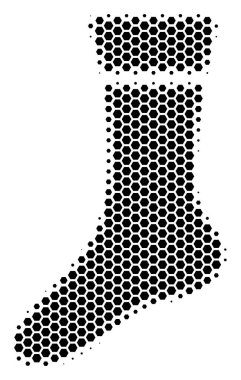 Altıgen yarı ton çorap simgesi