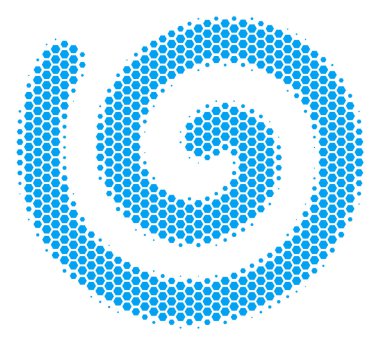 Altıgen yarı ton sarmal simgesi