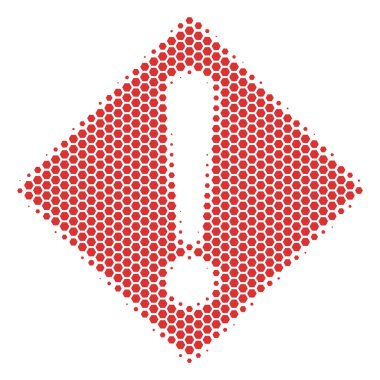 Altıgen yarı ton uyarı simgesi