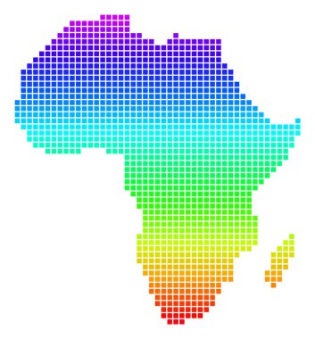 Parlak noktalı Afrika harita