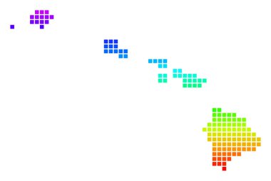 Parlak nokta Havaii Adaları Haritası